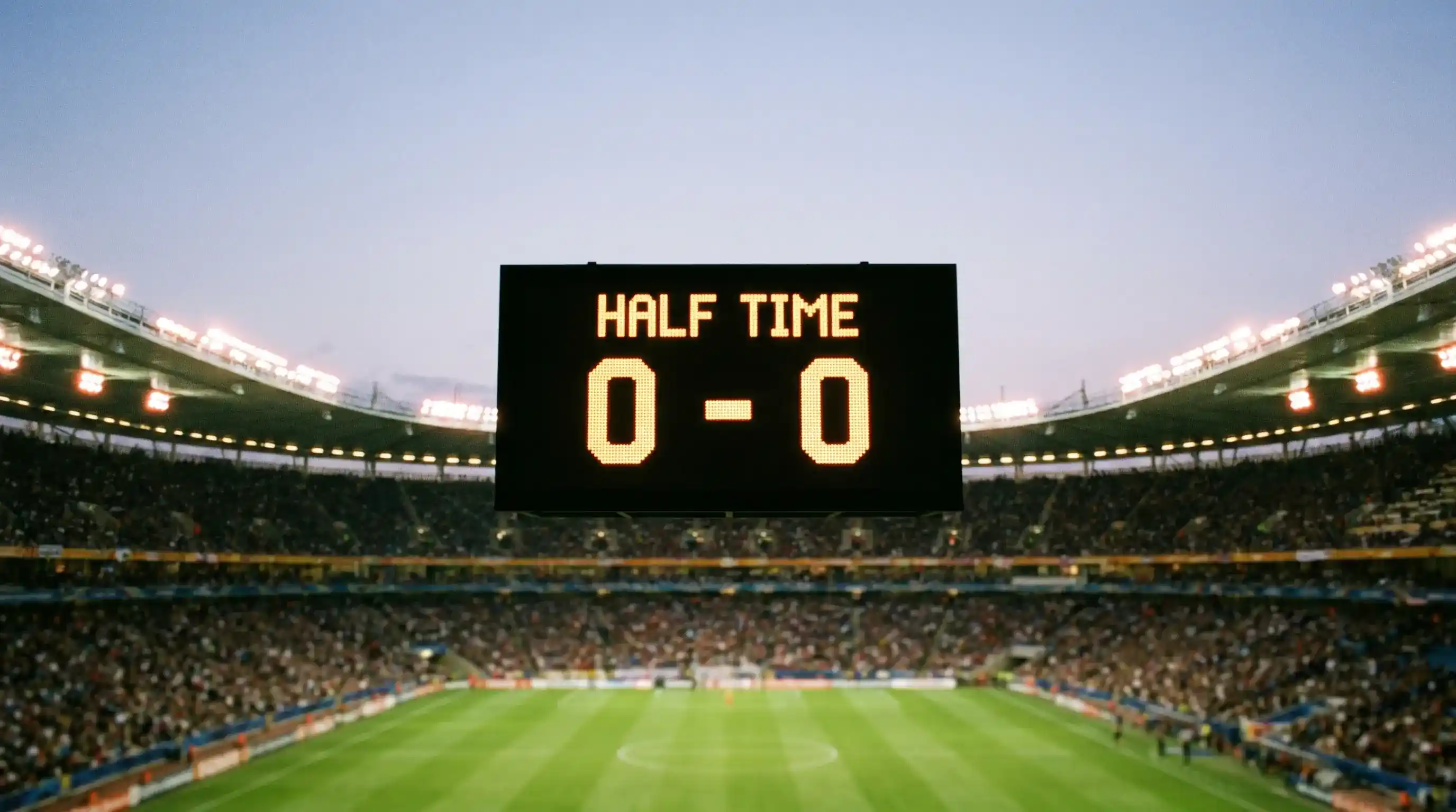 Tendencia de empates en el primer tiempo de partidos de fútbol