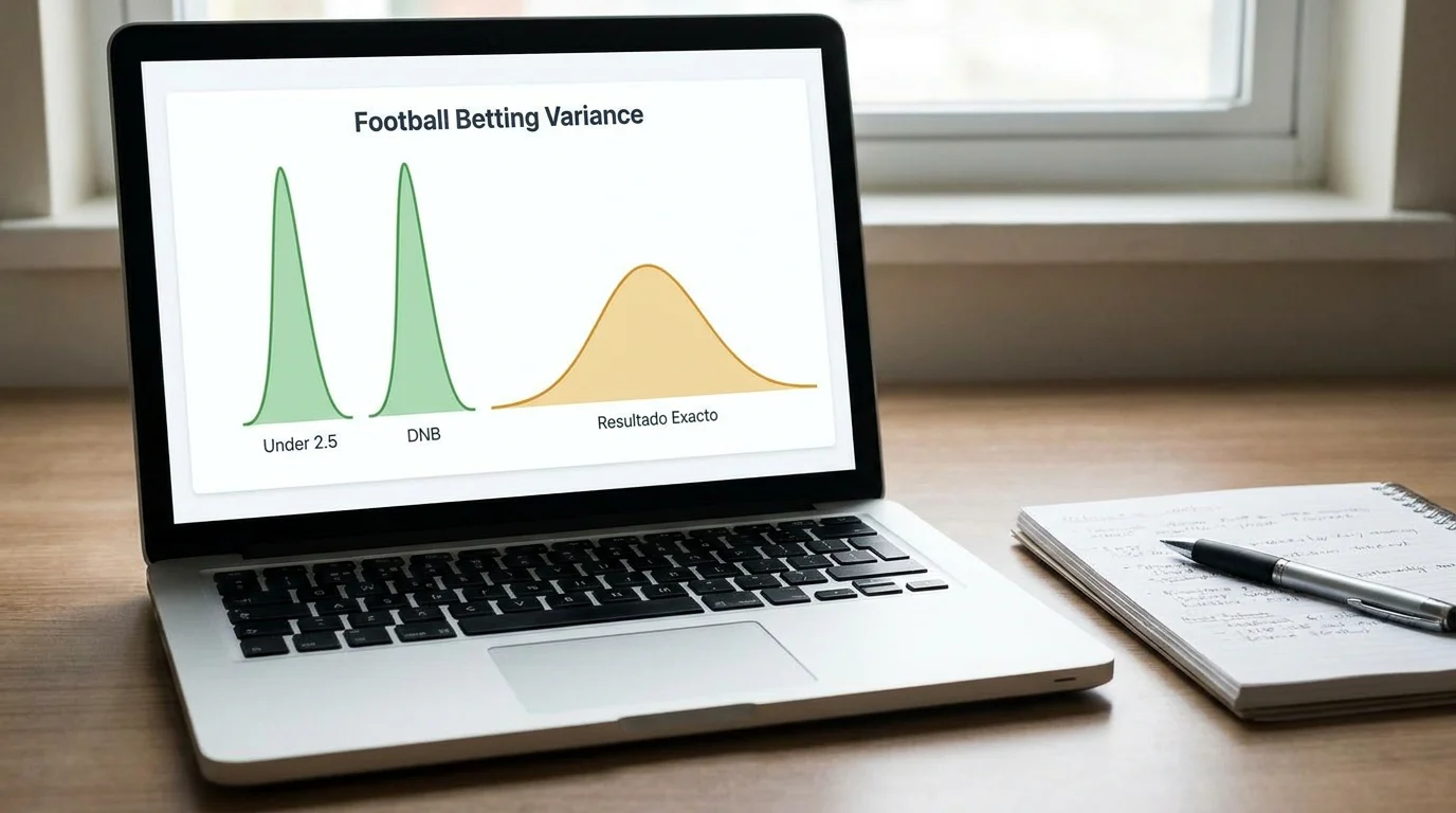 Distribución de varianza estadística en diferentes mercados de apuestas de fútbol